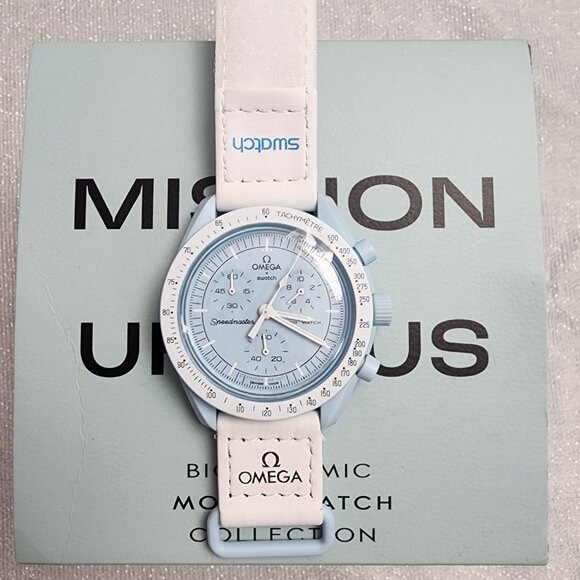 Blue and White Bioceramic MoonSwatch